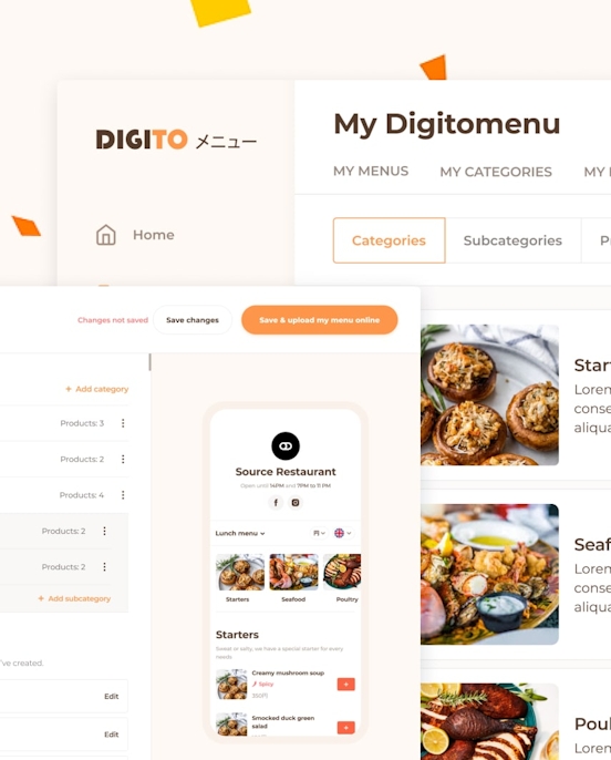 Digitomenu — Design of new service illustration
