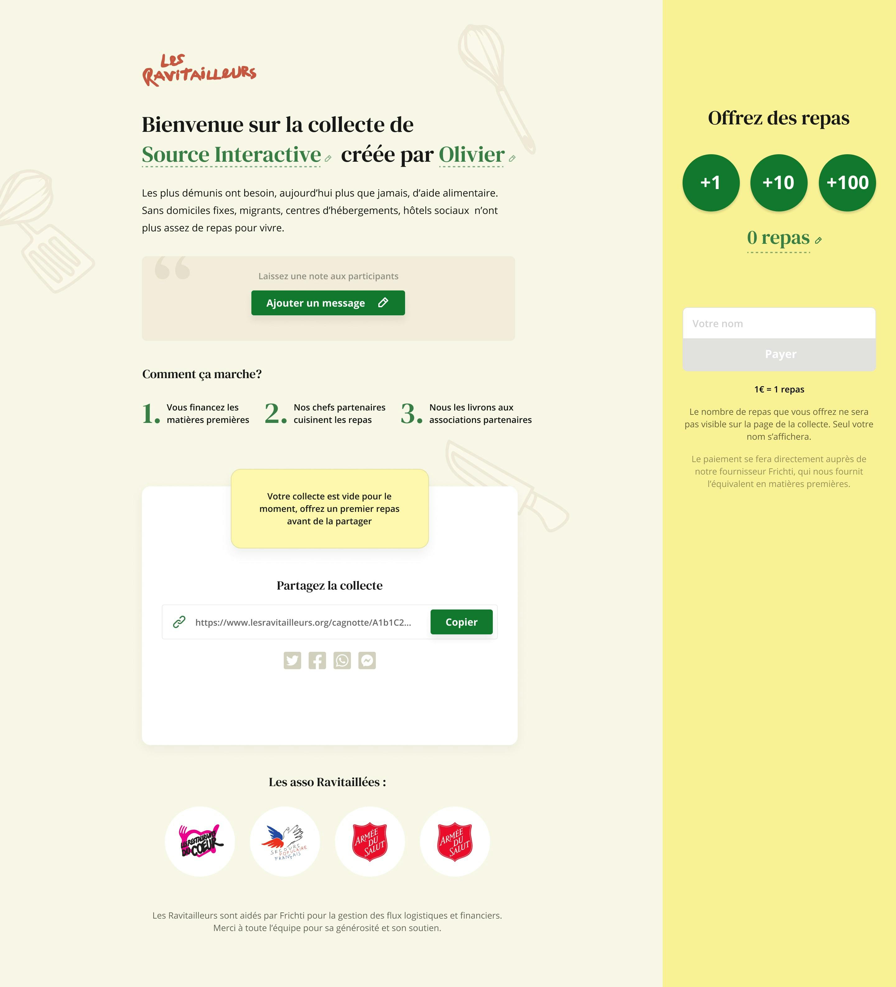 Création du site et du système de collecte