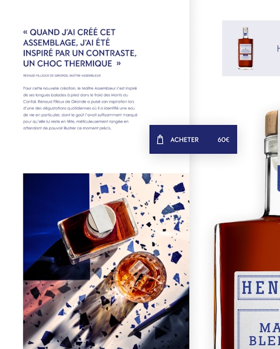 Hennessy — Design of Hennessy Master Blender's N°4 e-commerce platform  illustration