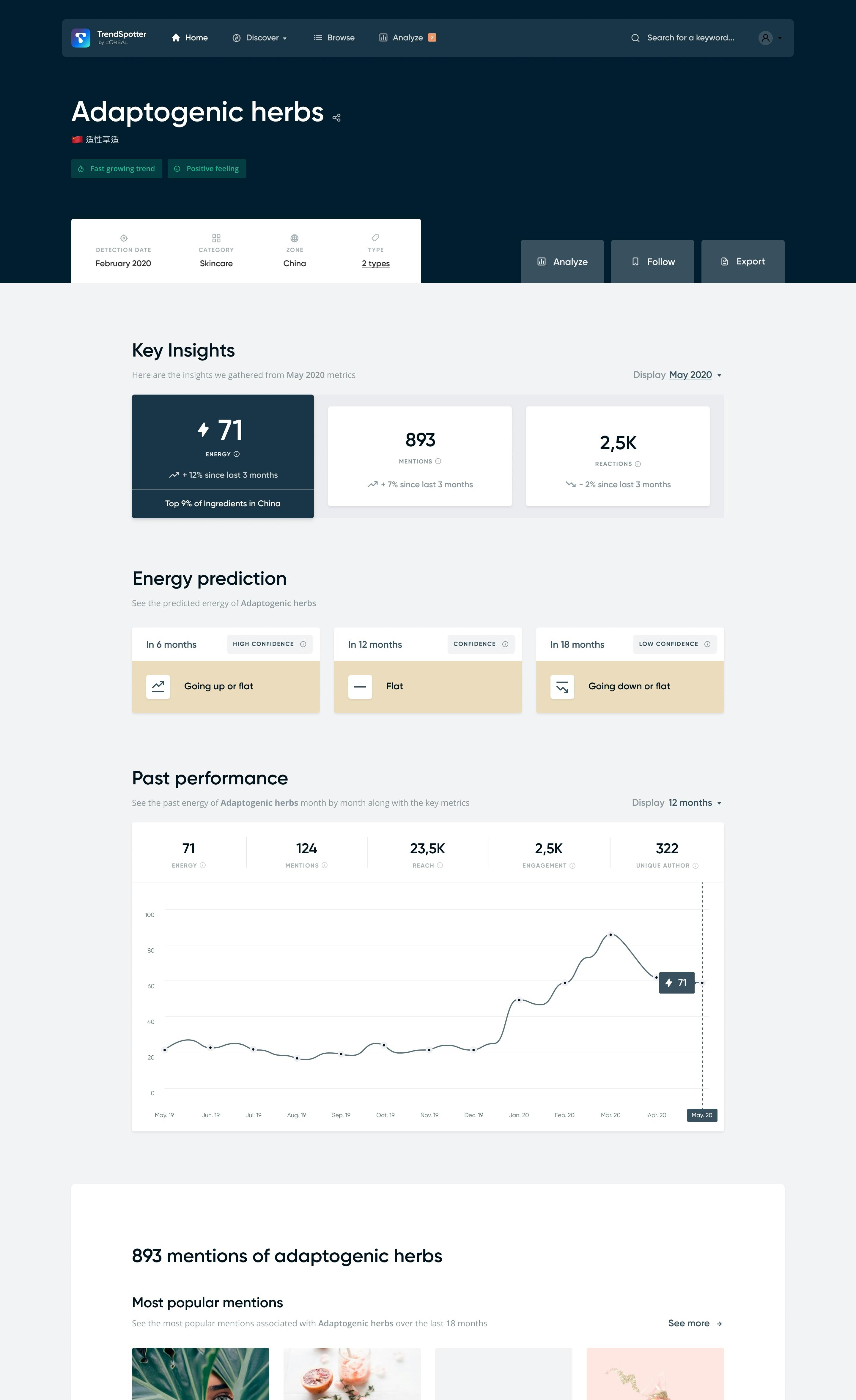 Trendspotter - Analyse de tendances