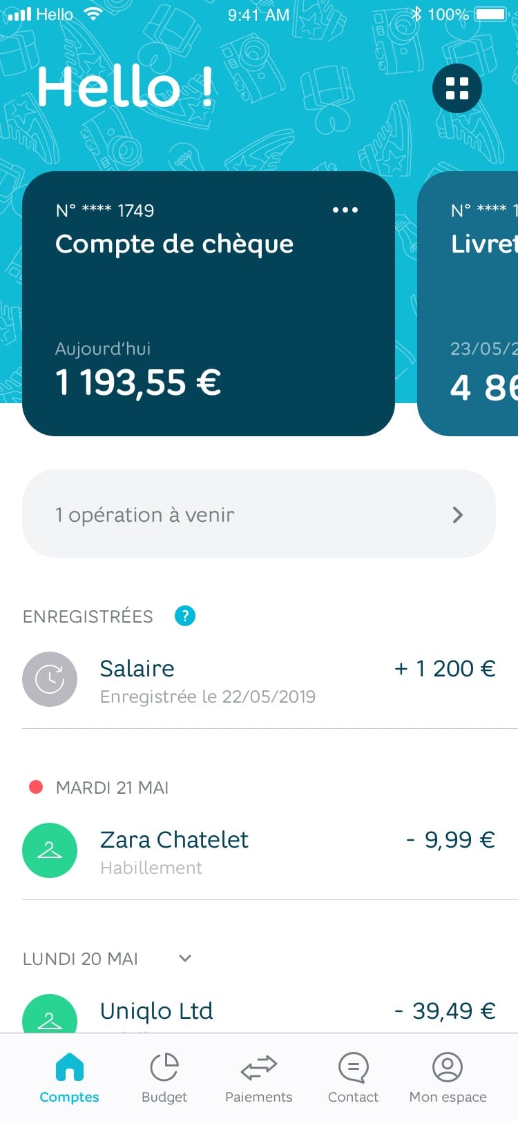 Expérience client - Opérations & solde en temps réel