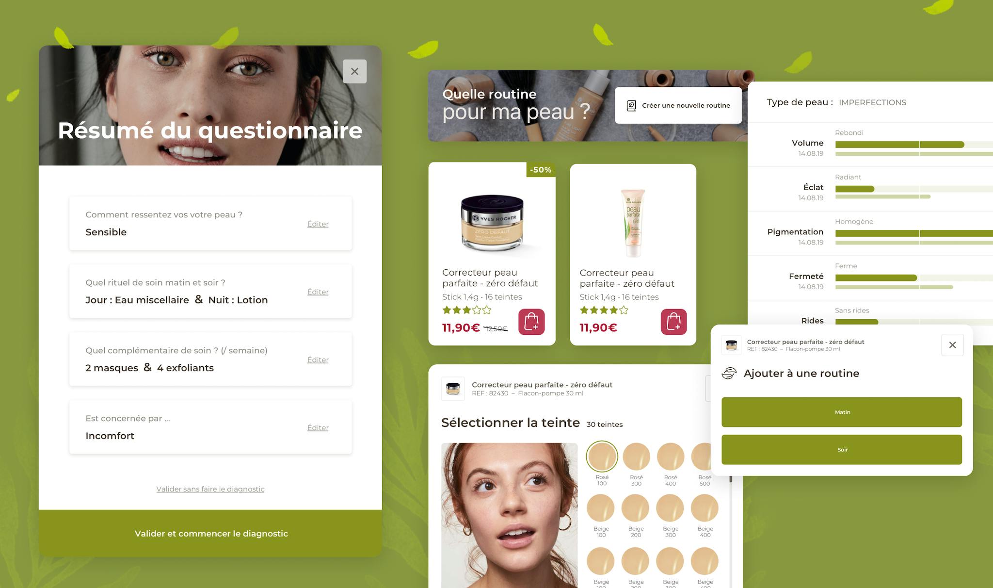 Design of an app for beauty advisors