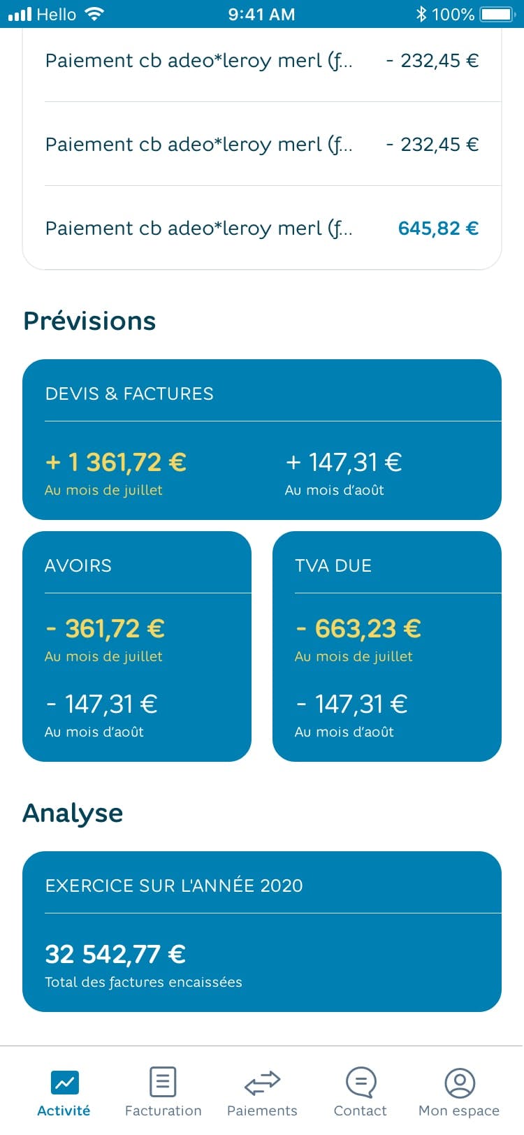 Customer experience - Hello bank! Pro