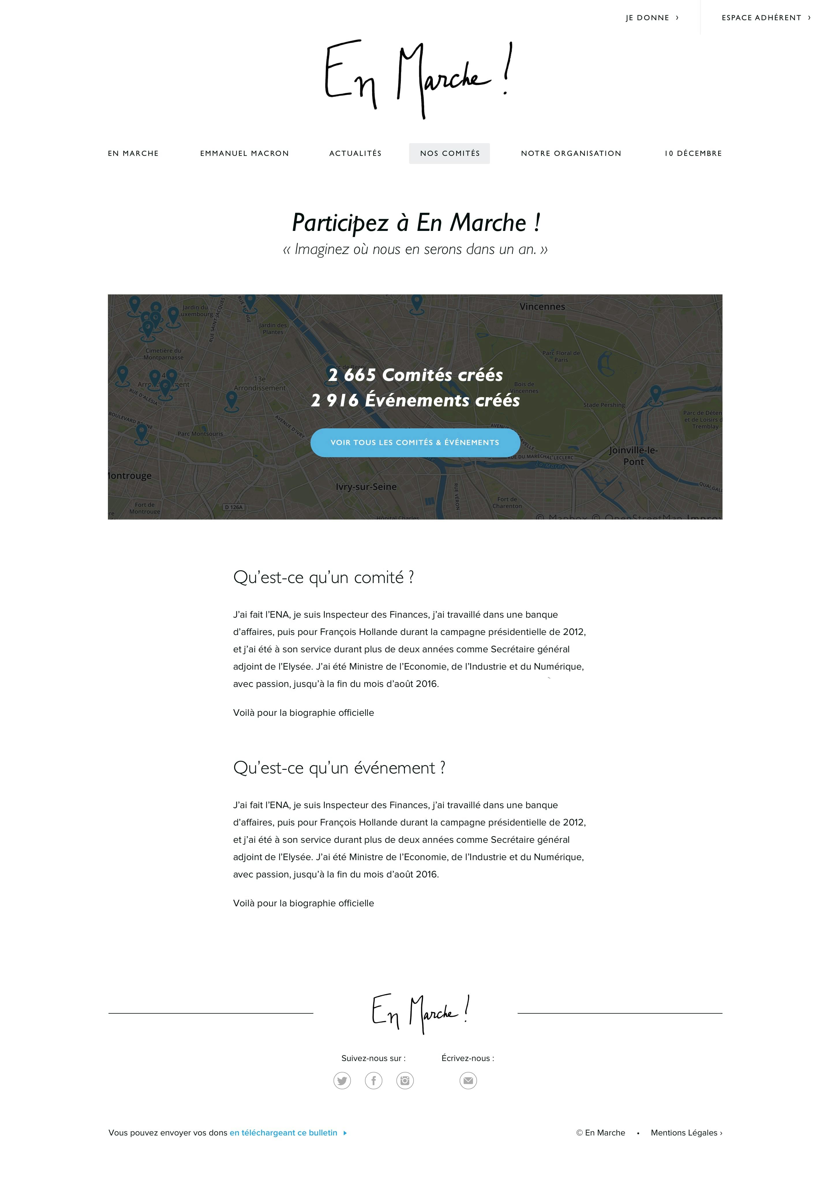 Création d'un outil à destination des militants