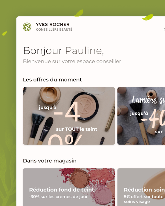 Yves Rocher — Création app Conseiller illustration