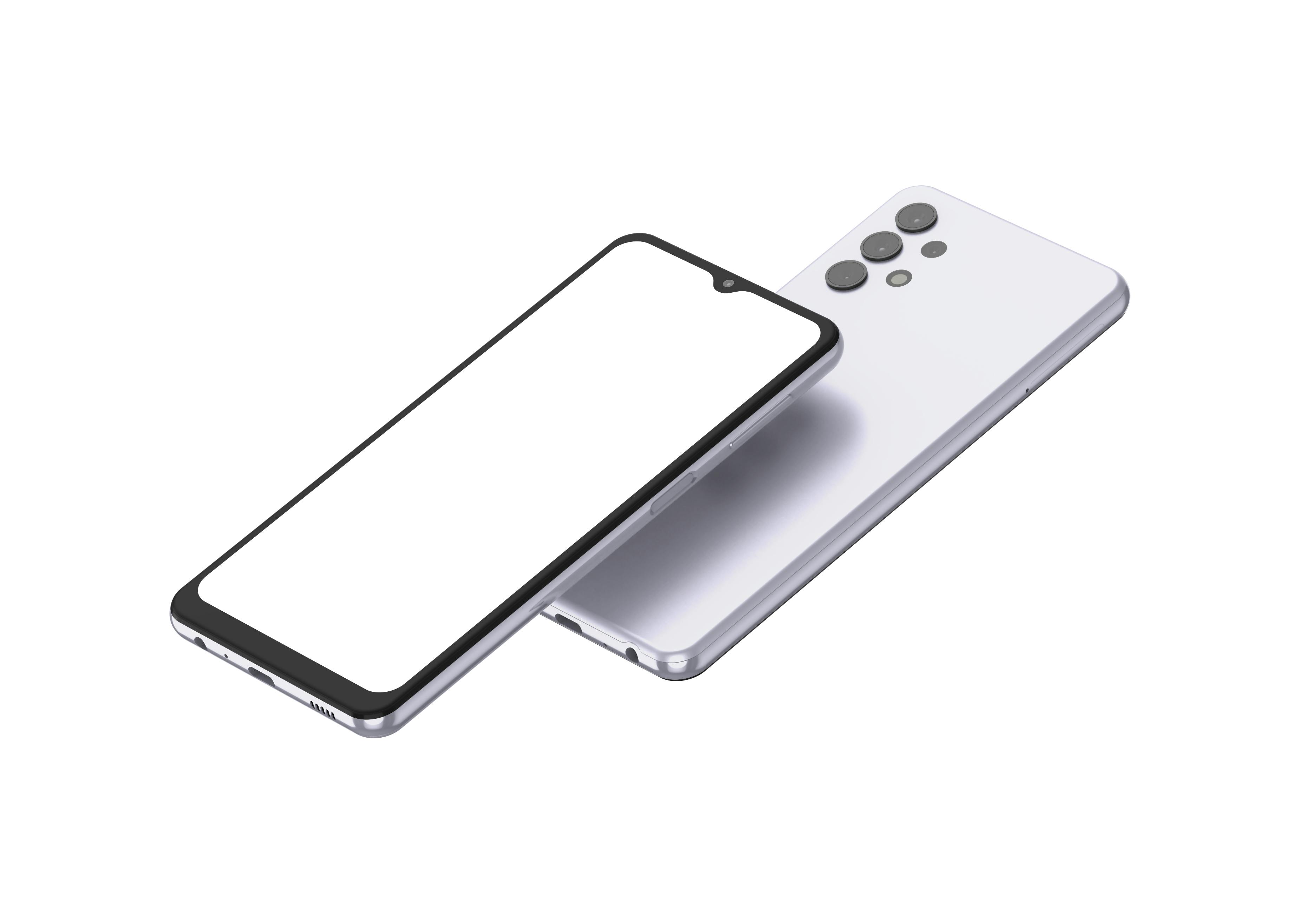 smartphone white silver mobile phone