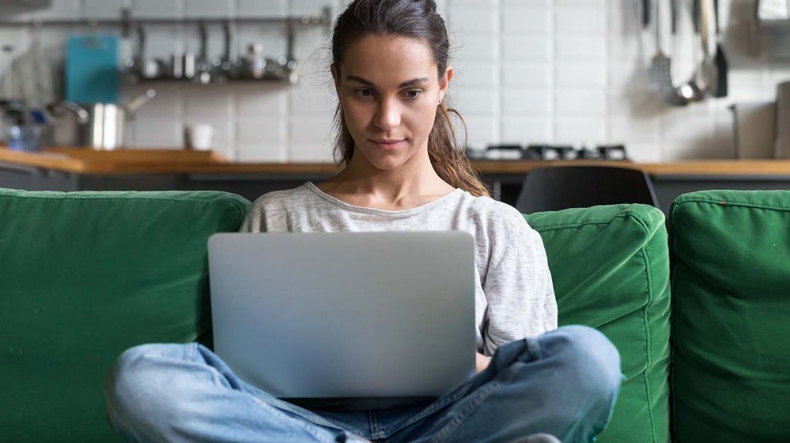 Lady on computer