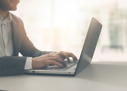 Man on computer