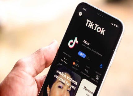 Tik Tok on phone