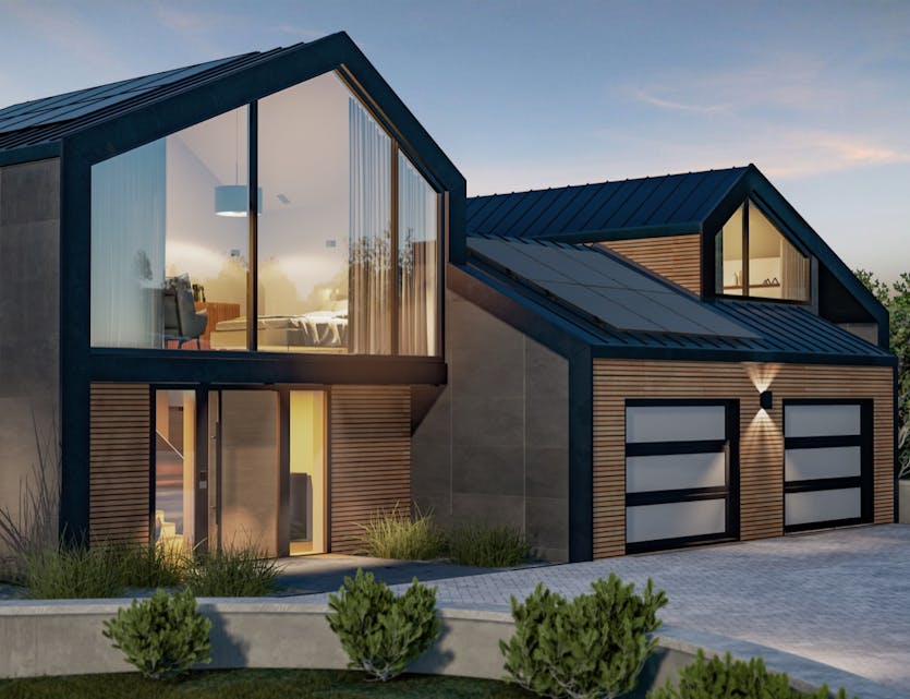 solar panels on house