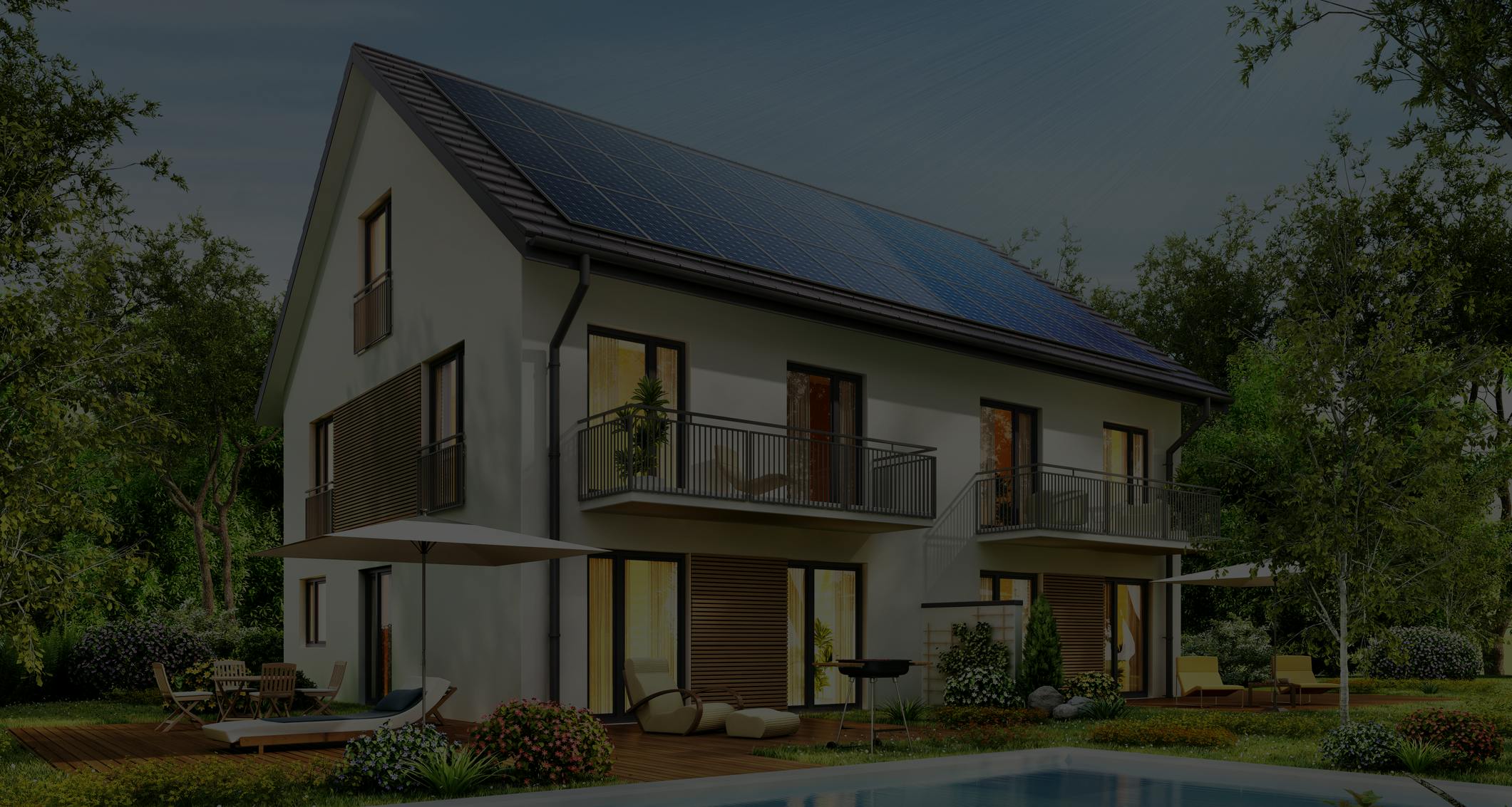 Residential Home with Solar Panels Installed