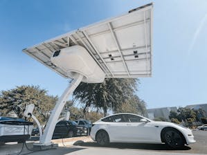 EV charger with electric car