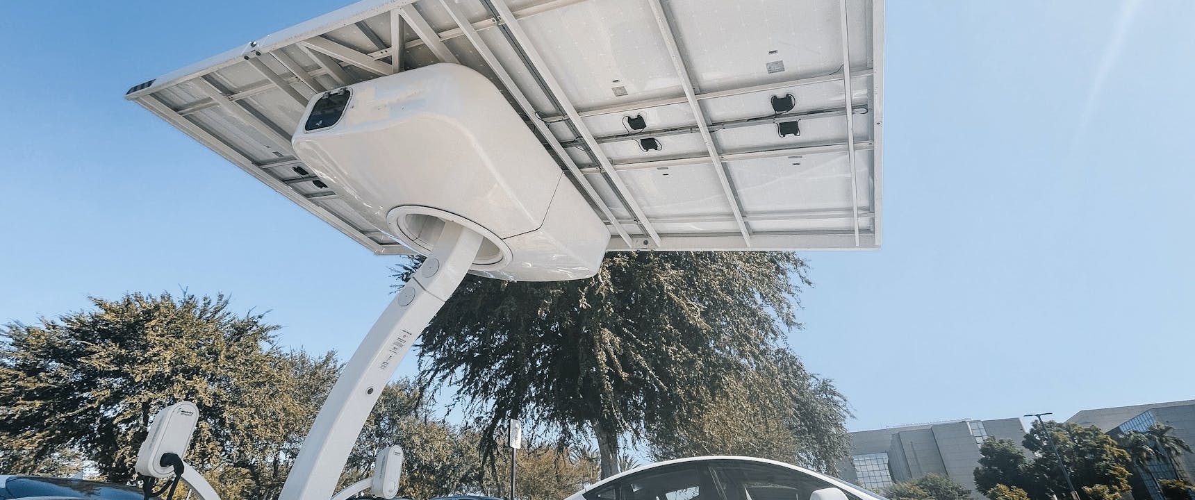 EV charger with electric car