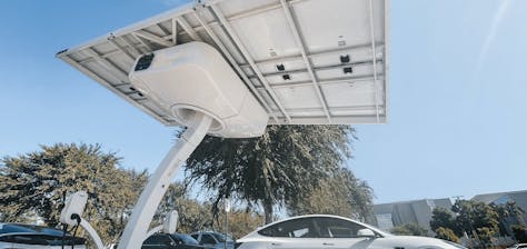 EV charger with electric car