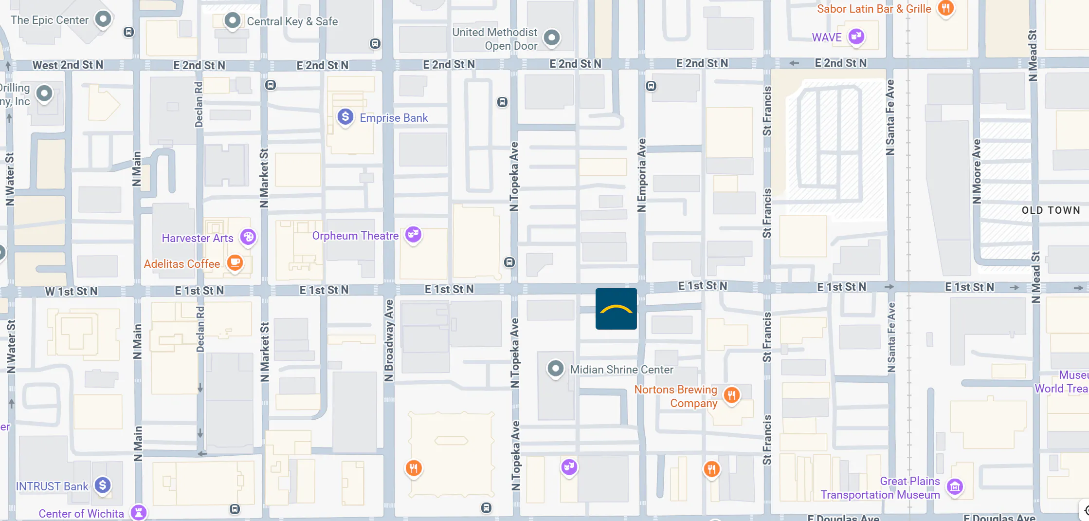 Google maps image of Motor Bank branch location