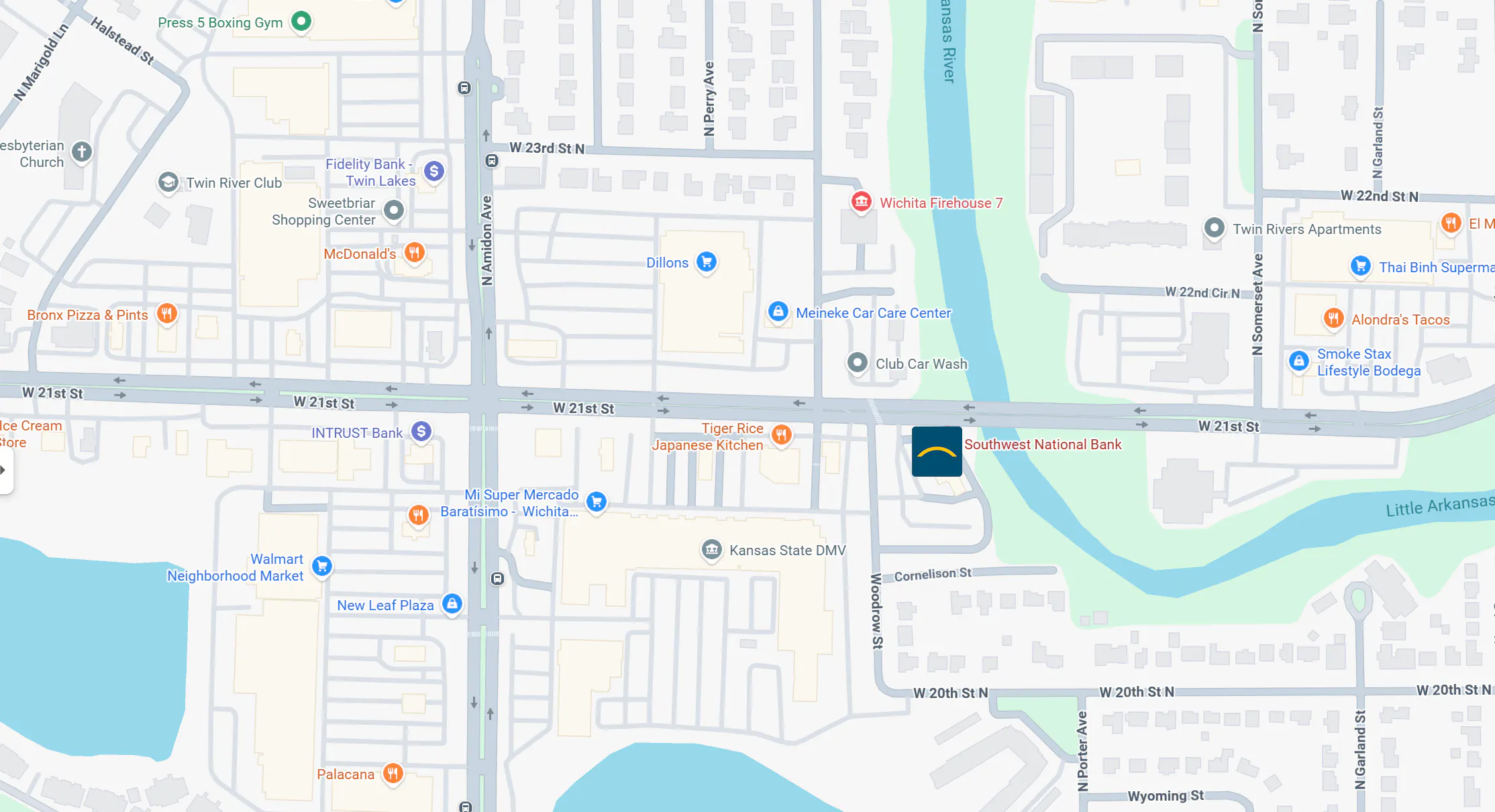 Google maps image of tyler crossing location