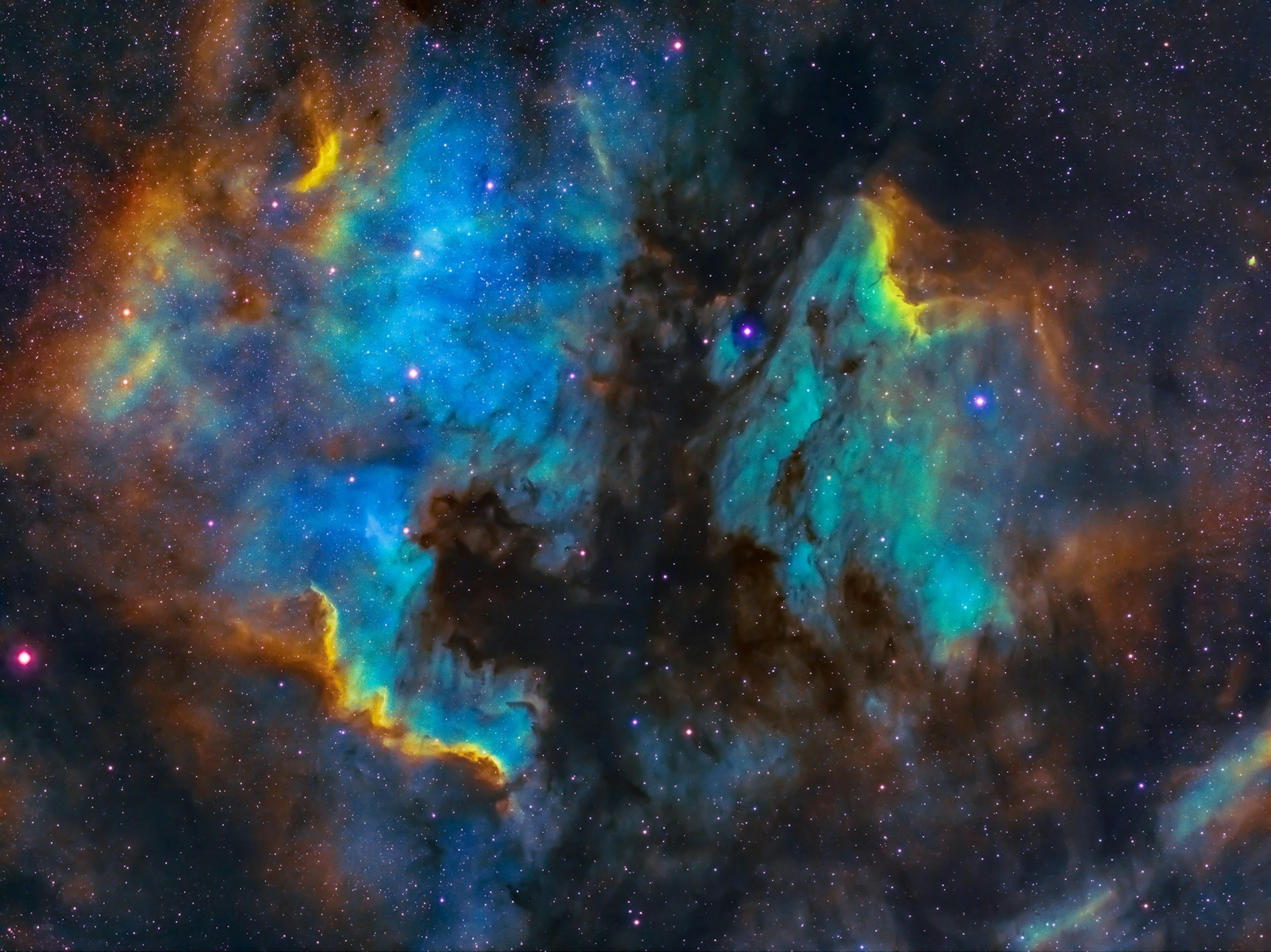 North American and Pelican nebulae mosaic