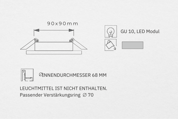 Einbaustrahler für Spanndecken _13