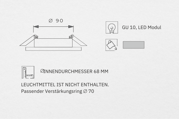 Einbaustrahler für Spanndecken _11