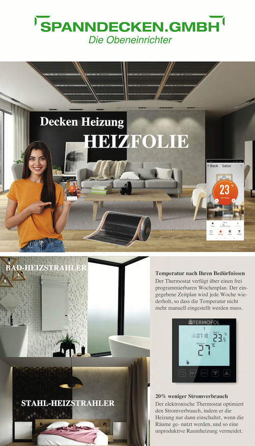 Spanndecken Heizung mit Smart Home