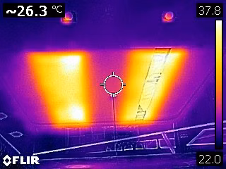 Infrarot Ansicht einer Deckenheizung -  Decken - Spanndecken Markowski GmbH