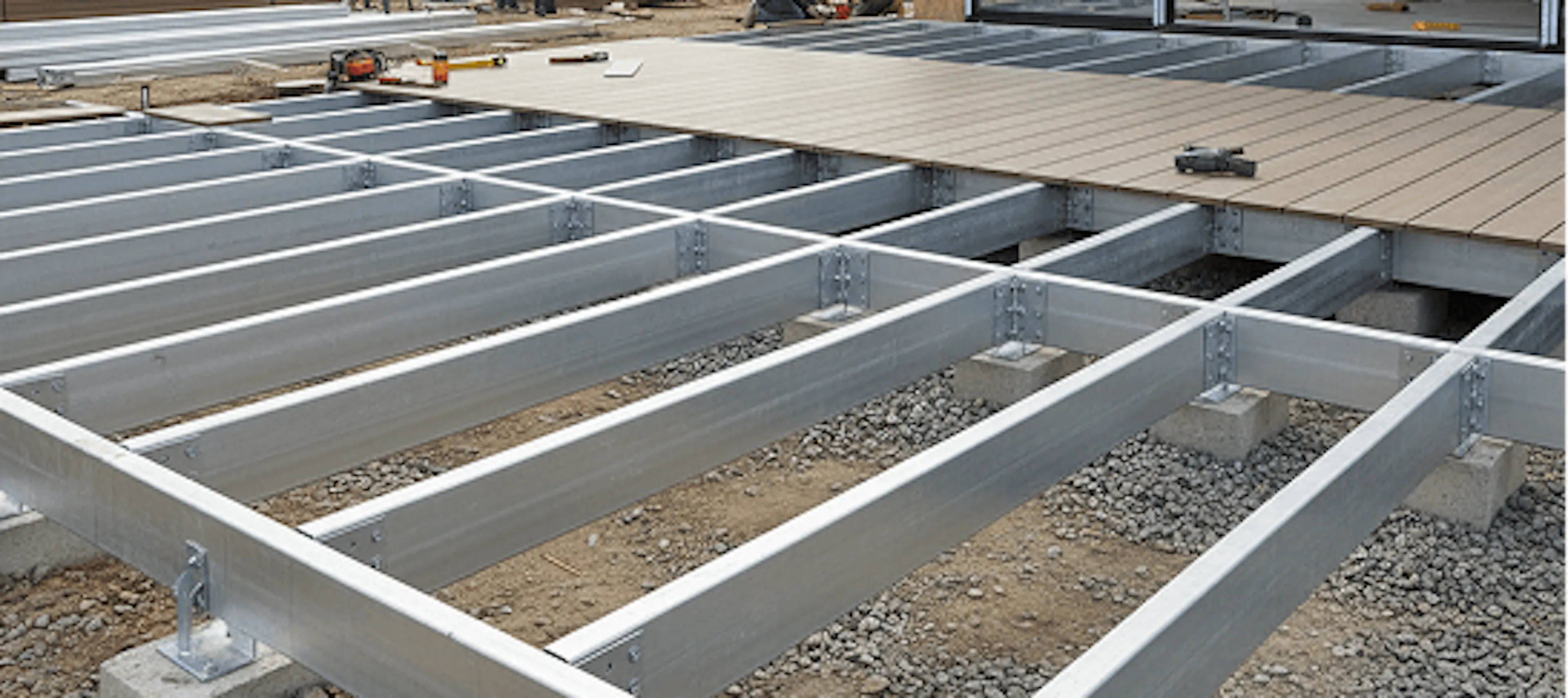 aluminium subframe for decking