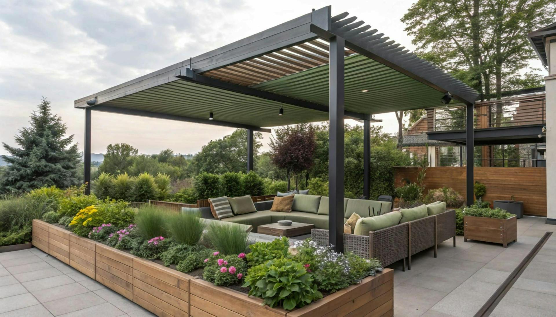 aluminium beams pergola