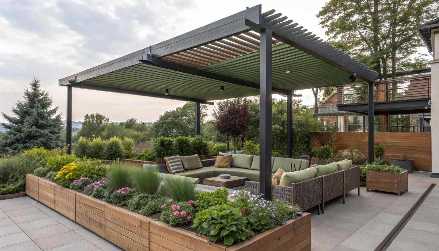 aluminium beams pergola