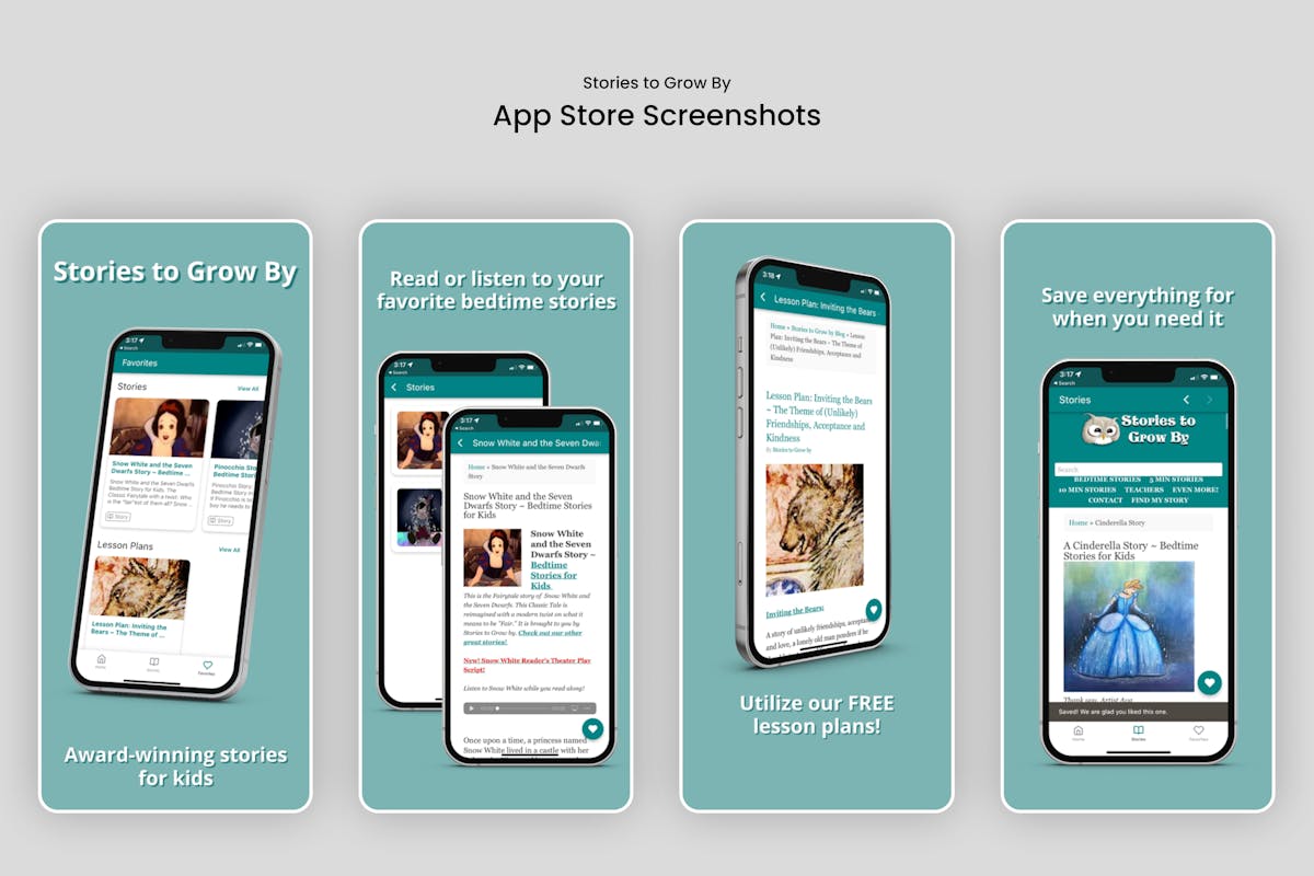 Stories to Grow By App Store Screenshots