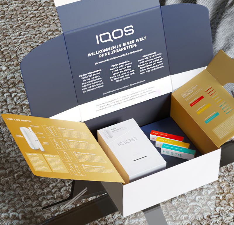 IQOS Box mit Erhitzer und HEETS