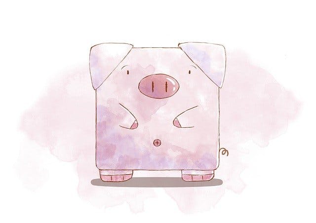 Schwein als Cartoon dargestellt
