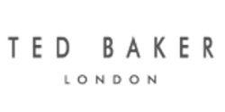 Ted Baker Logo Ted Baker London in schwarzer Schrift auf weißem Hintergrund