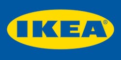 IKEA Logo in den Farben der schwedischen Nationalflagge