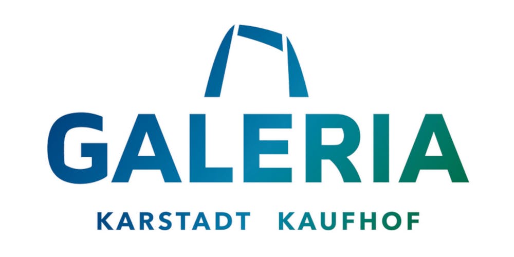 Galeria Karstadt Kaufhof Schriftzug auf weißem Grund