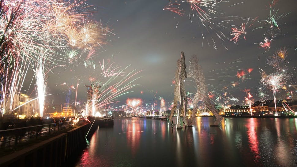 Feuerwerkt Berlin Silvester in Berlin