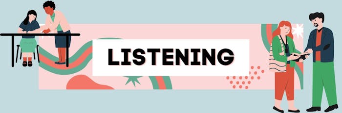 Listening es uno de los ejercicios más desafiantes, porque requiere toda el enfoque posible para entender lo que nos está diciendo un tercero en inglés