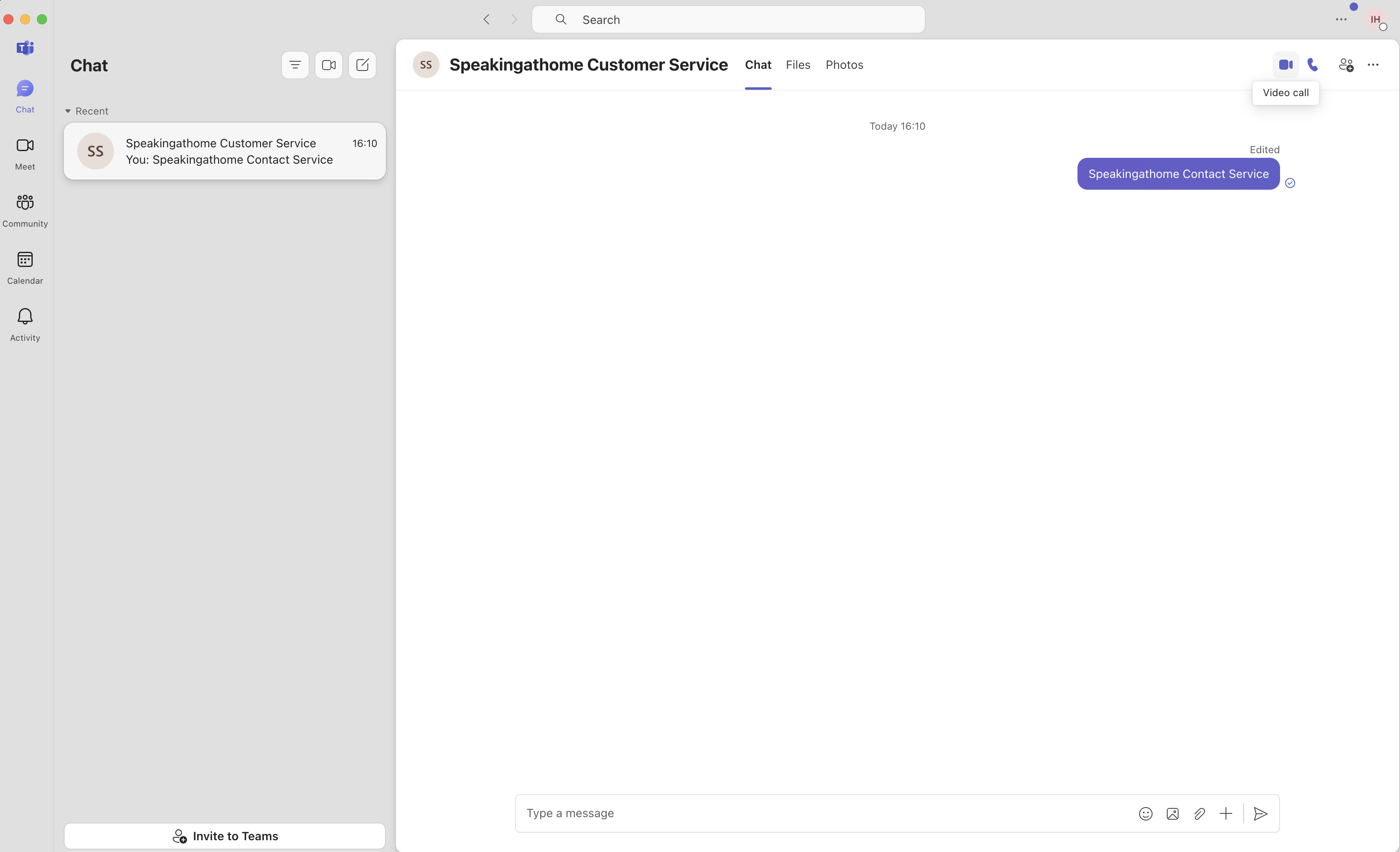 Comment lancer un appel à partir d'un chat dans Microsoft Teams