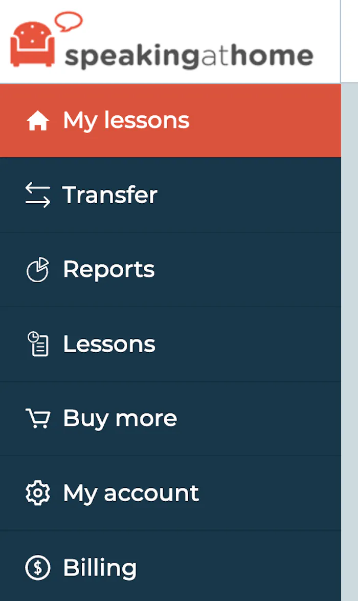 Speakingathome Business Web Menu