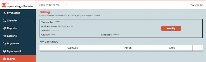 Billing Page