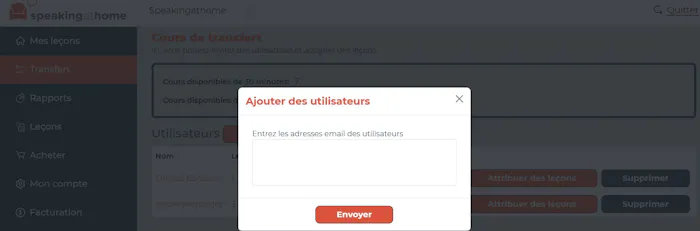 Ajouter : Inviter des employés