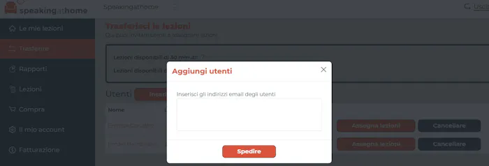 Aggiungi / Invita Dipendenti