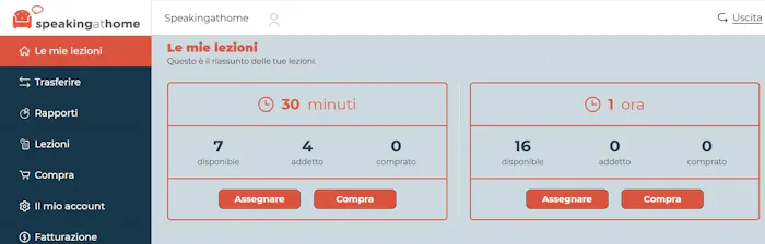 Opzione di Menu: "Le mie classi"
