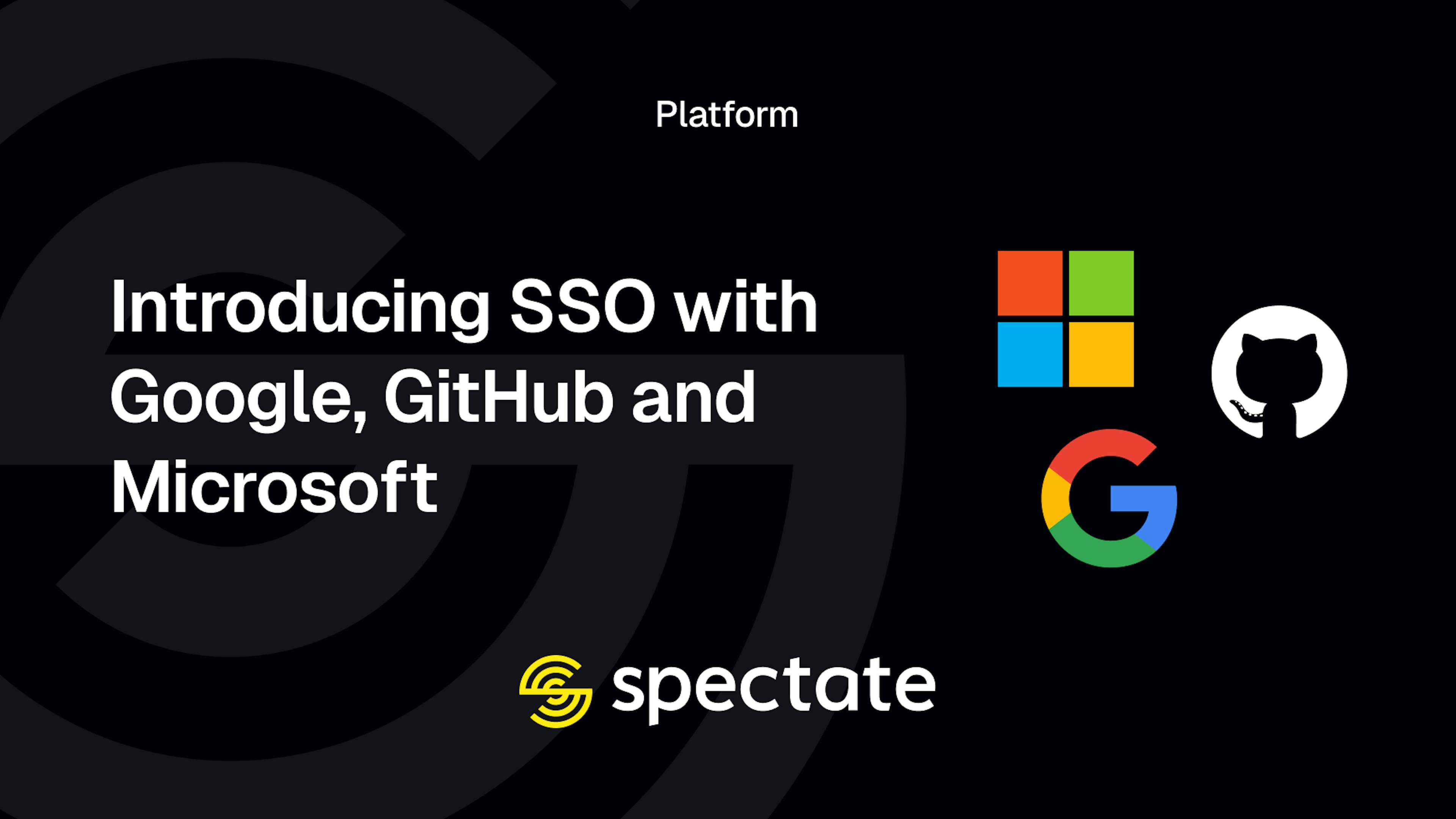 Introducing SSO with Google, GitHub and Microsoft