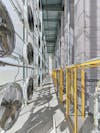 Fans Pushing Air Through Carbon Capture Trays / Heirloom Facility / Brisbane / California / 2024