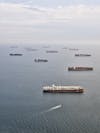 Cargo Ships Waiting to Dock / Port of Los Angeles / California / 2021