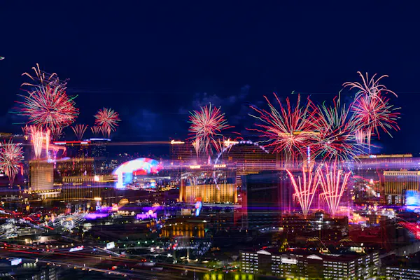 Fourth of July Fireworks over the Las Vegas Strip / Fireworks by Grucci / Las Vegas / Nevada / 2026
