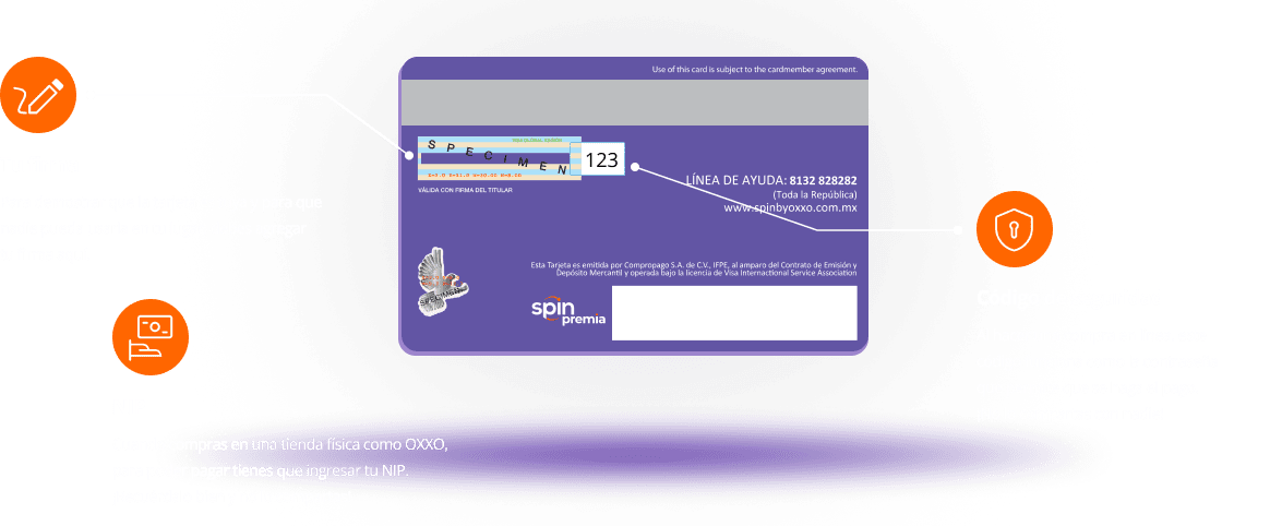 Reverso Tarjeta Visa Spin by Oxxo