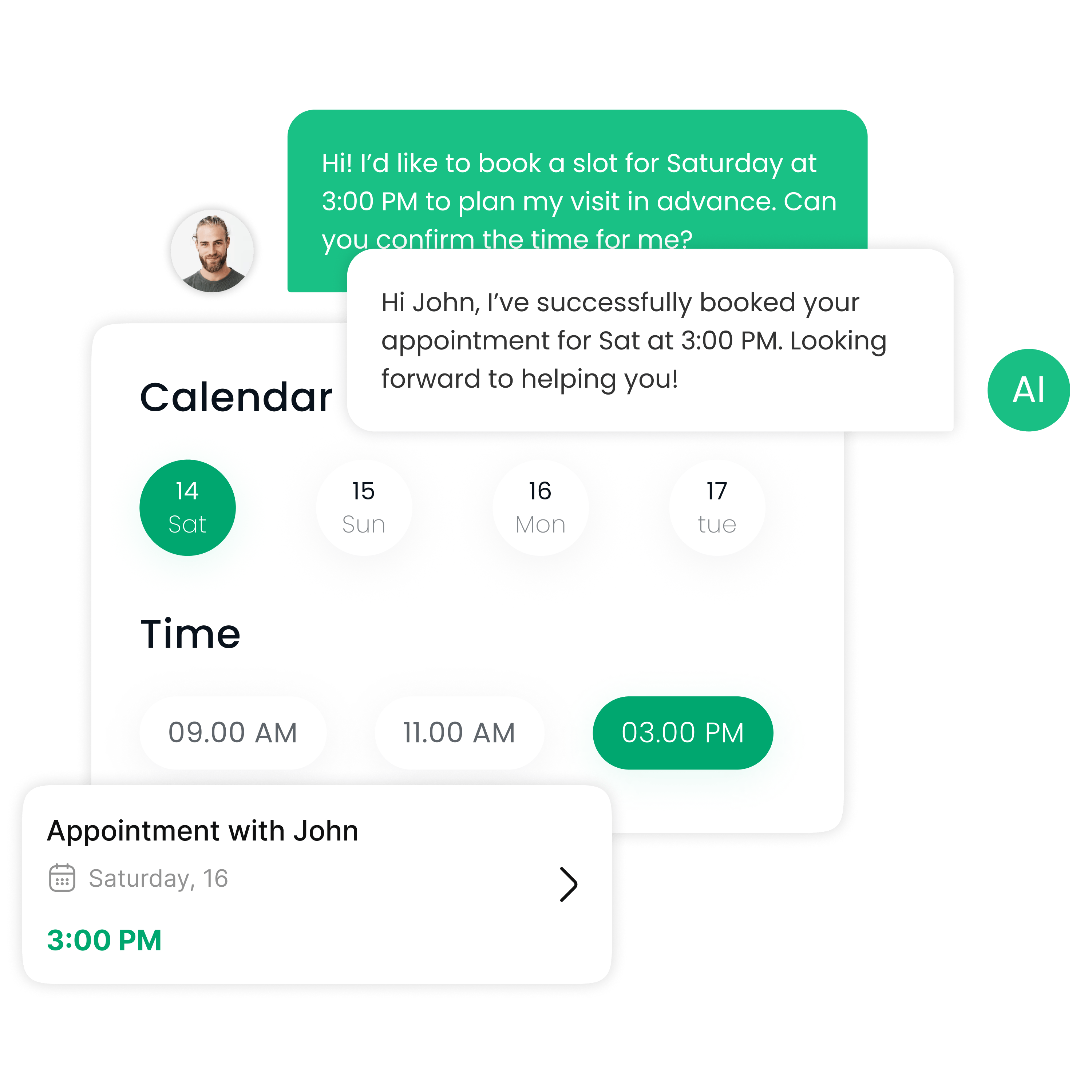 Automated phone bookings