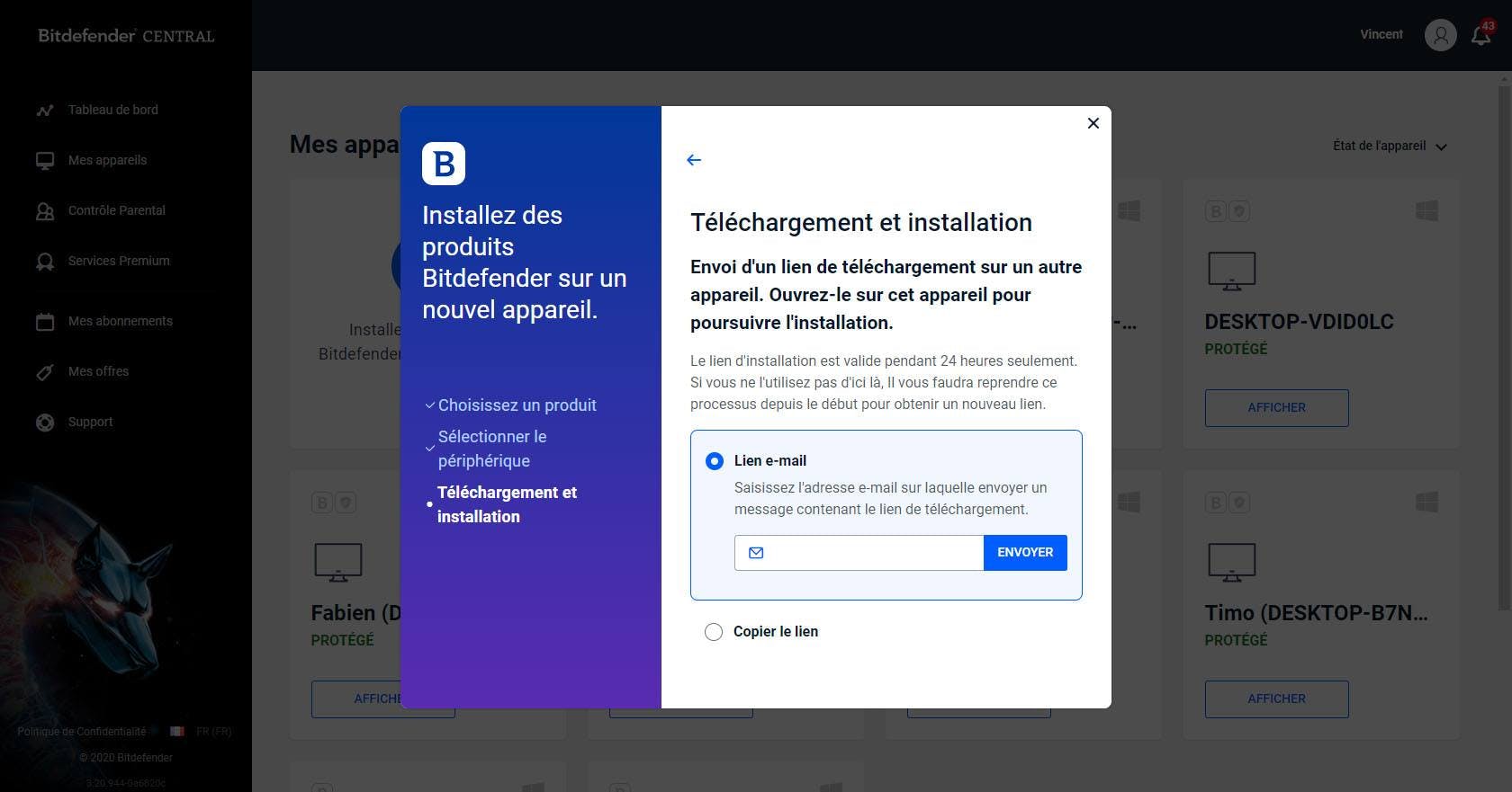 How to share your Bitdefender subscription ?