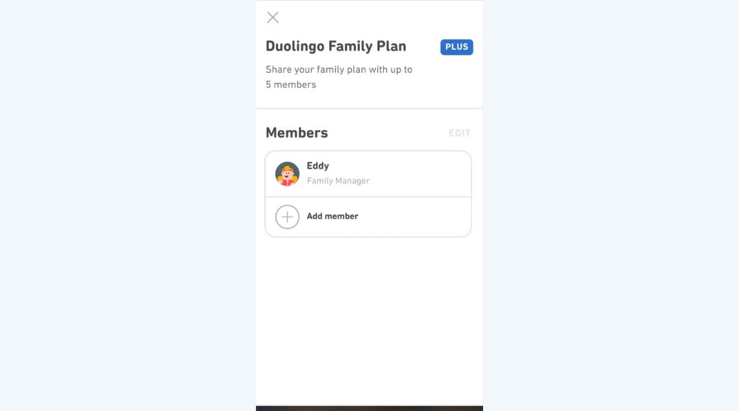 How to share your Duolingo Family subscription ?
